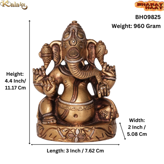 Brass Ganesha Idol KBH09825