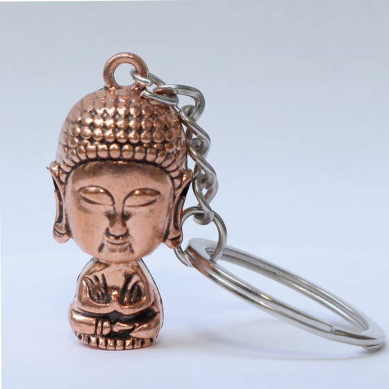 Brass Buddha Key Chain with Ring  KBH09956