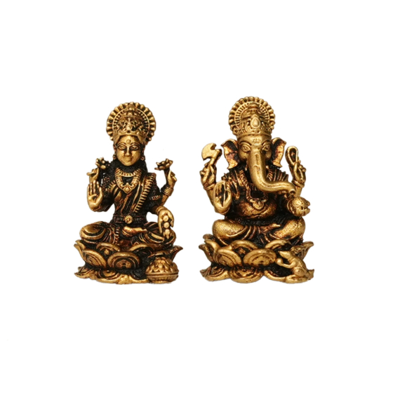 Brass Ganesha & Lakshmi Idol  KBH09985