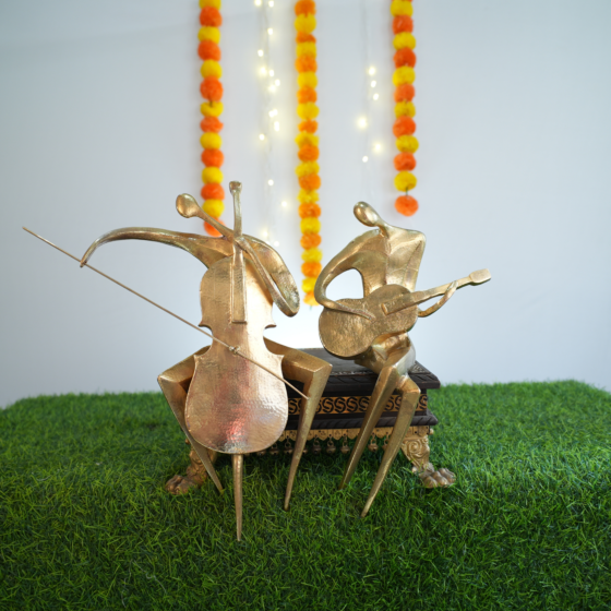 Brass Set of Two Musicians KBH10006