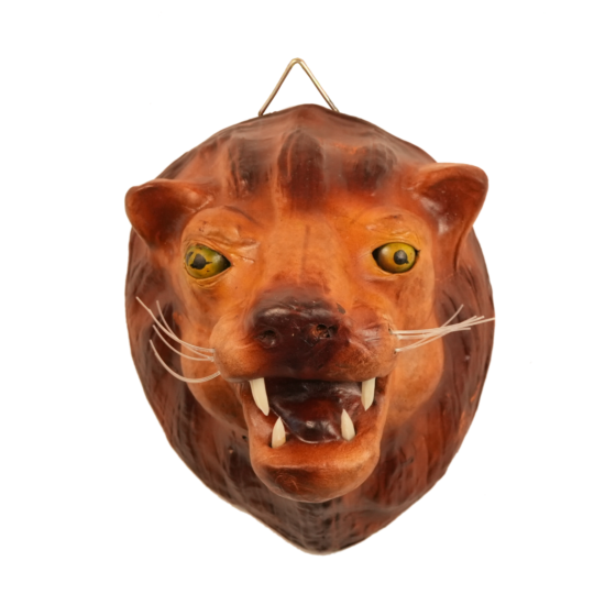 Handcrafted Leather Lion Face Showpiece BH10080