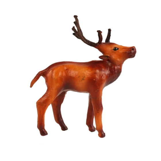 Handcrafted Leather Deer Showpiece BH10082