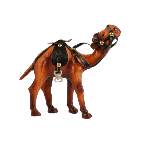 Handcrafted Leather Camel Figurine BH10083