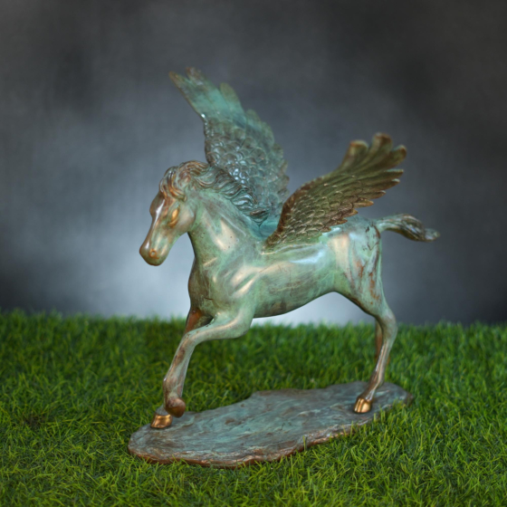 Handmade Brass Horse Statue  15 Inch KBH10115