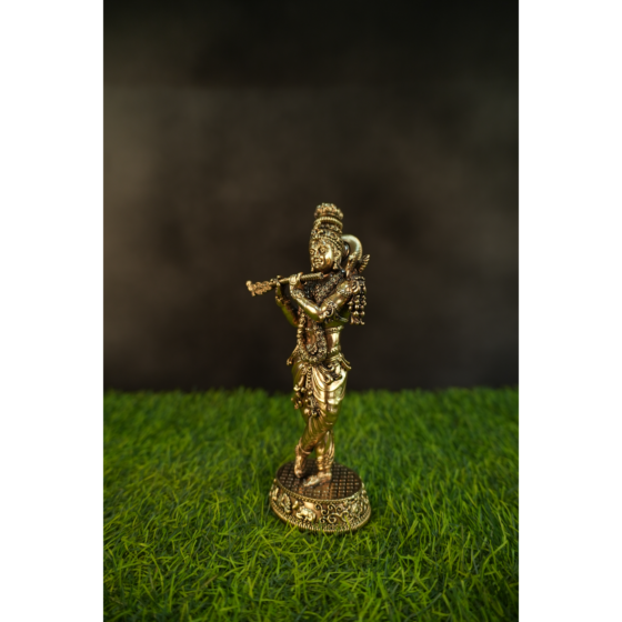 Brass Krishna Idol 10 Inch KBH10180