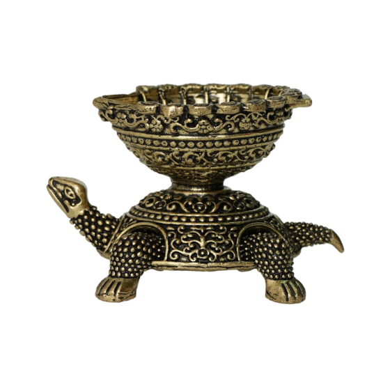 Brass Tortoise Diya KBH10184