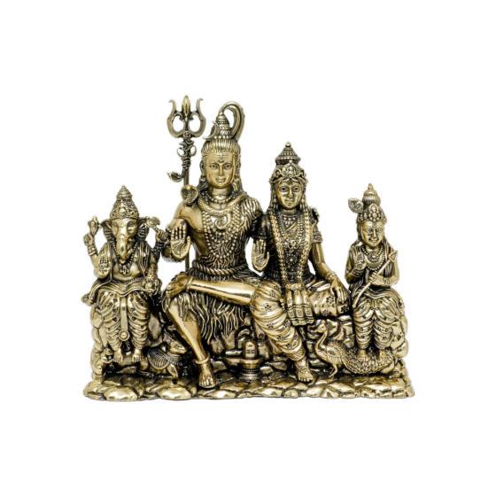 Handcrafted Brass Shiv Parivar Idol KBH10390