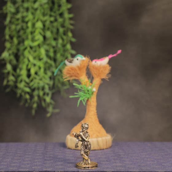 Mini Brass Krishna Idol  2 Inch KBH10446