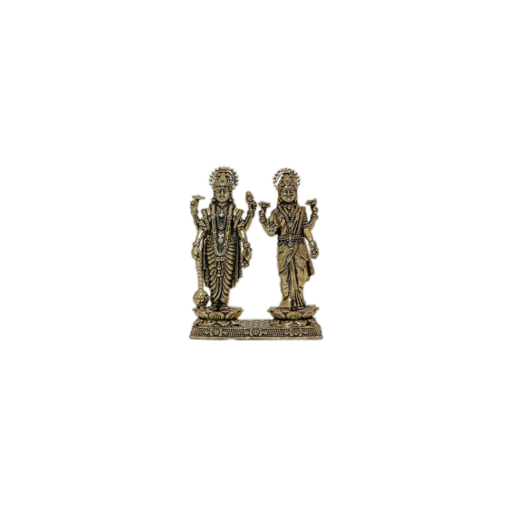 Mini Brass Vishnu Lakshmi Idol KBH10459