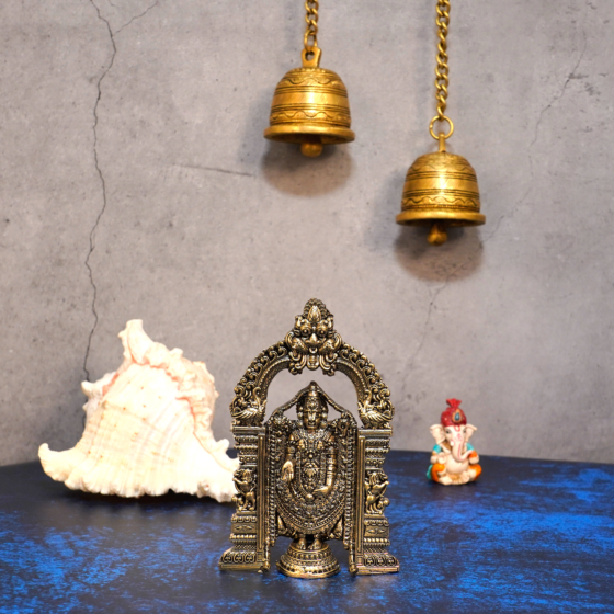 Brass Tirupati Balaji  Venkateshvara 6 Inch KBH10495