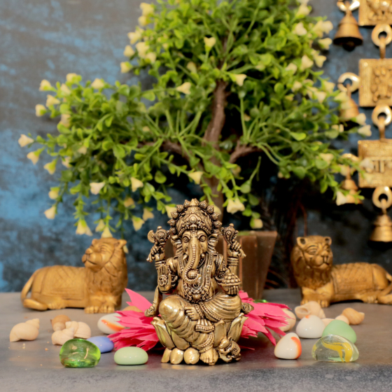 Brass Ganesha Idol  KBH10588