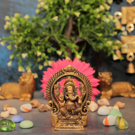 Brass Ganesha Idol KBH10621