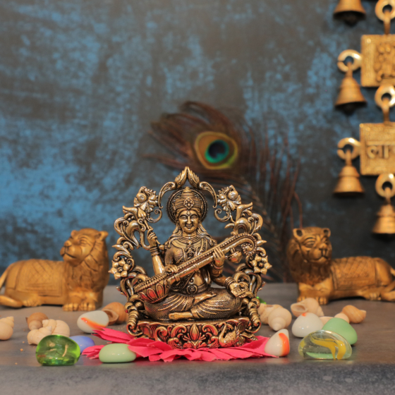 Brass saraswati Statue KBH10656