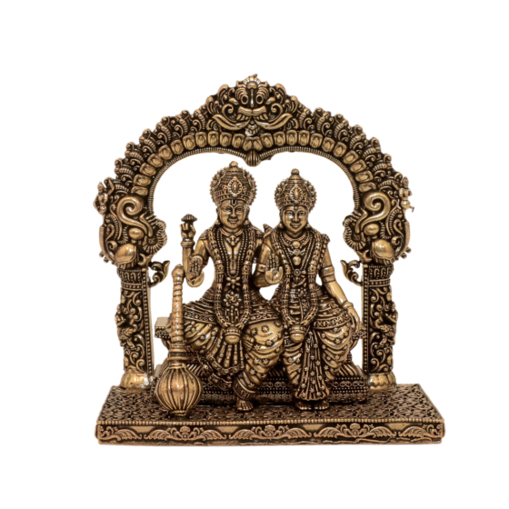 Brass Vishnu Lakshmi Idol KBH10696