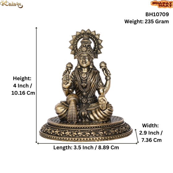 Brass Lakshmi statue  4 Inch KBH10709