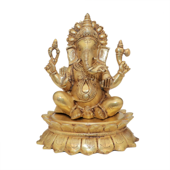 Brass Ganesha 11 Inch KBH10805