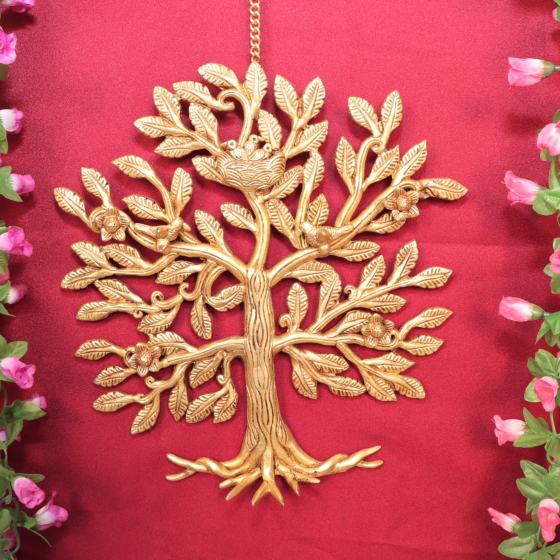 Brass Wall Hanging Tree 12 Inch KBH11083