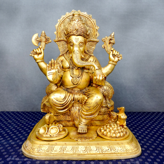Brass Ganesha Idol  KBH11101