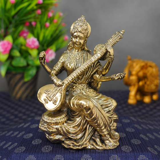 Brass Saraswati Maa Idol KBH11127