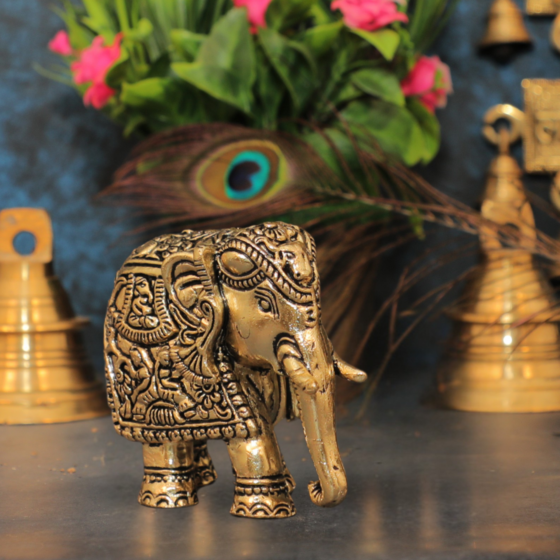 Brass Elephant Statue KBH11131
