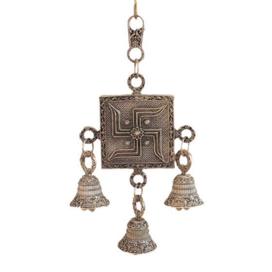 Brass Swastika Wall Hanging Bell KBH11246