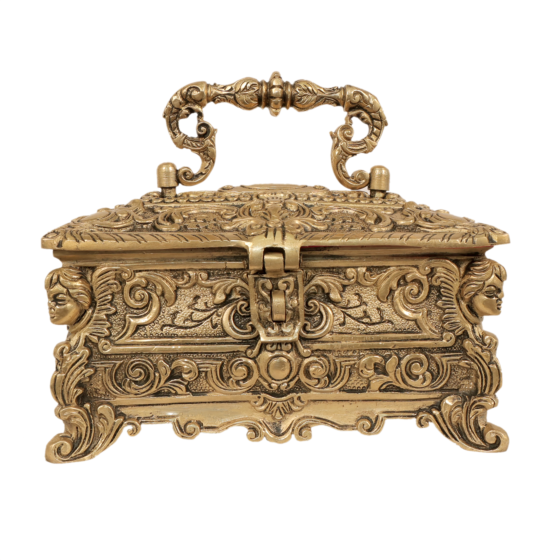 Brass Handcrafted Jewellery Box KBH11274