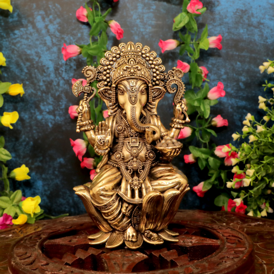 Brass Ganesha 12 Inch KBH11321