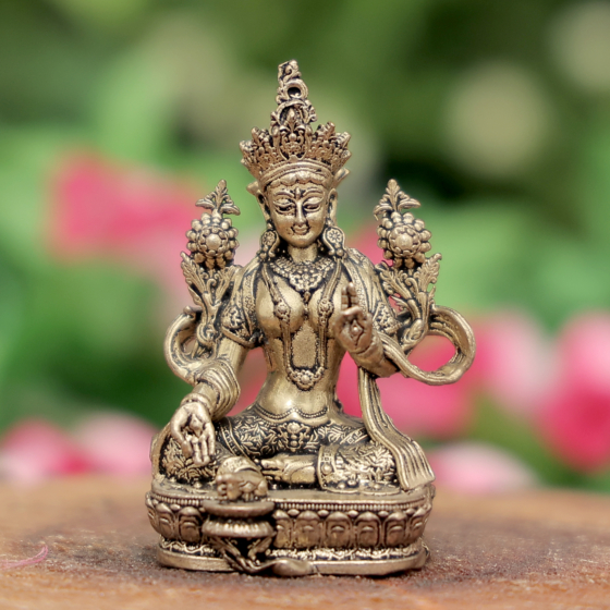  Brass Tara Devi Idol for Home Decor & Puja BH11328