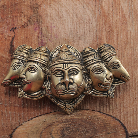 Brass Panchmukhi Hanuman Wall Hanging  KBH11452