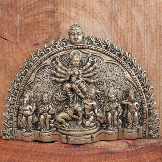 Brass Durga Ma Wall Hanging KBH11456