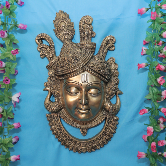 Brass Shrinathji Wall Hanging KBH11457