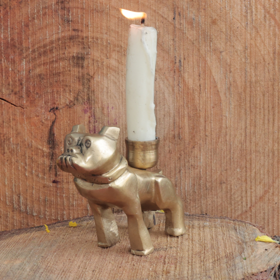 Brass Dog Candle Stand KBH11468