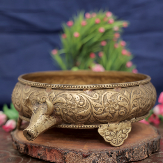 Brass Abhishek Gaumukh Pot for Pooja & Temple Use BH11505