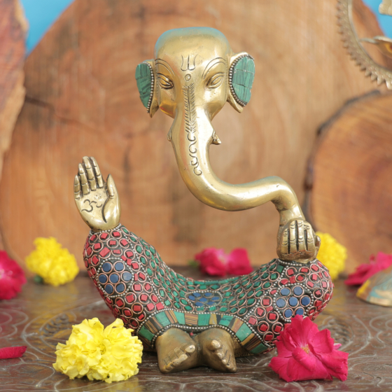 Handmade Brass Ganesha Statue |  KBH11538