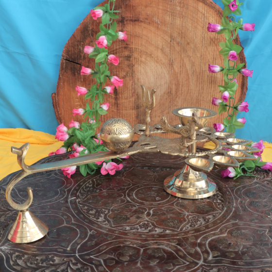 Brass Aarti Diya Height 6 Inch KBH11587