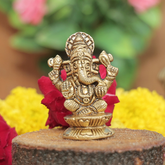 Brass Ganesha Statue Ganpati Murti KBH11617