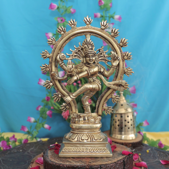 Brass Nataraja Idol Nataraja Dance Murti  10 Inch KBH11707