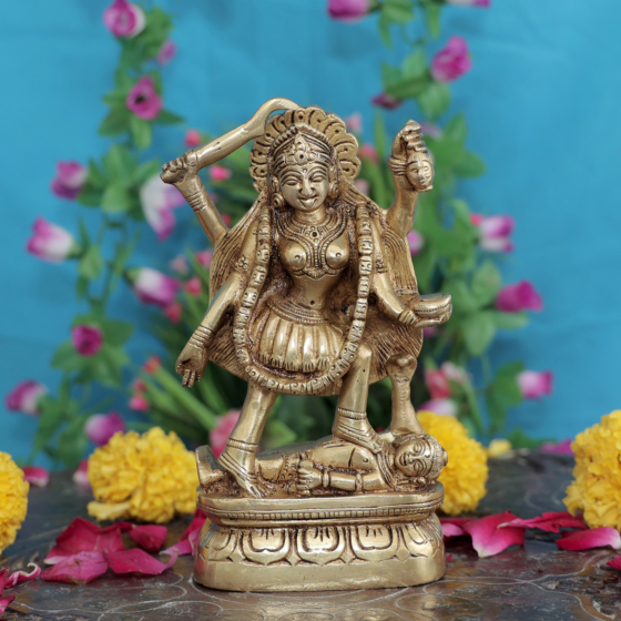 Brass Mahakali Maa Idol 6 Inch KBH11718