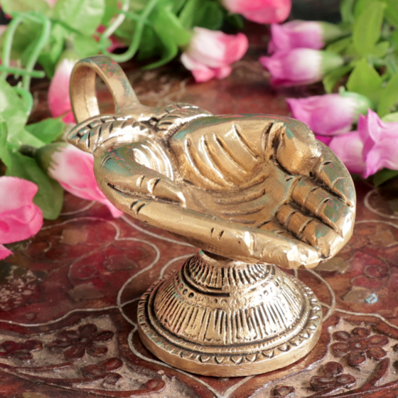 Traditional Brass Deepak for Home Temple BH12051