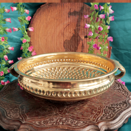 Large Brass Oudh Dani for Loban & Incense BH12060