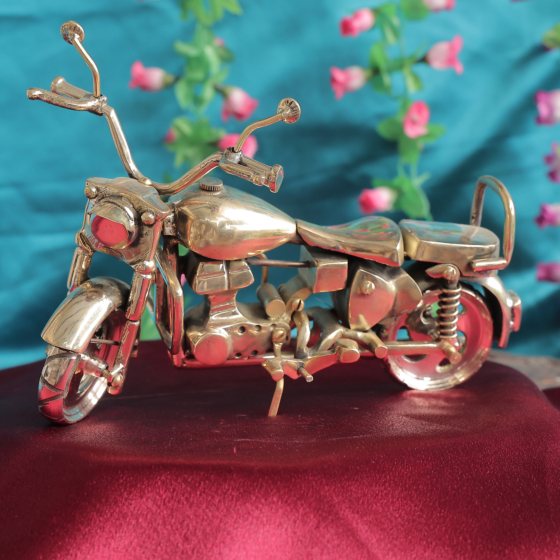 Brass Bullet Bike Showpiece BH12256
