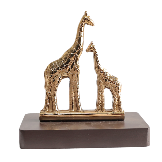 White Metal Giraffe Showpiece Decorative Animal Figurine for Home & Office Table Decor BH12292
