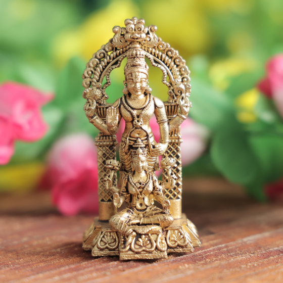 Small Laxmi Narayan Murti for Home Temple, Car Dashboard & Office Decor BH12352