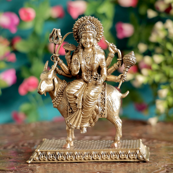 Brass Meldi Maa Idol for Home Temple & Decor BH12406