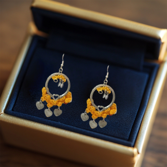 Crochet Earrings | Yellow