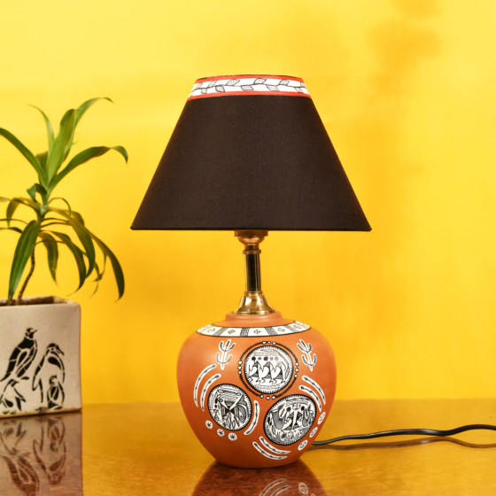 Handcrafted Terracotta Earthen Table Lamp