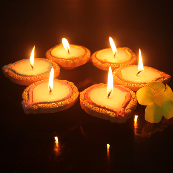 Handmade Wax Filled Diya | Set of 12