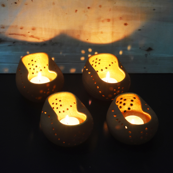 Chirag 2 Candle Holder Set of 4 With Complimentary Tealight