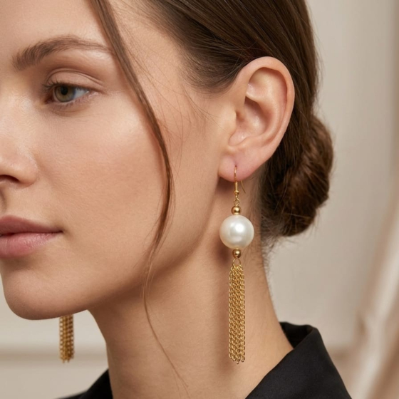 Pearl & Bead Dangle Earrings