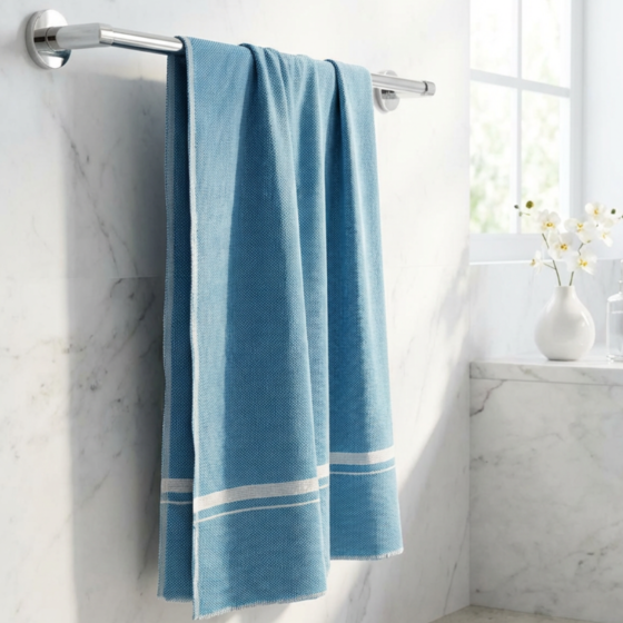 Handloom Cotton Blue Towel